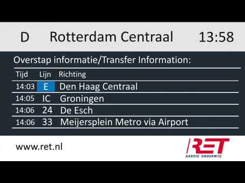 Omroep Rotterdam Centraal | Metrolijn D RET!!