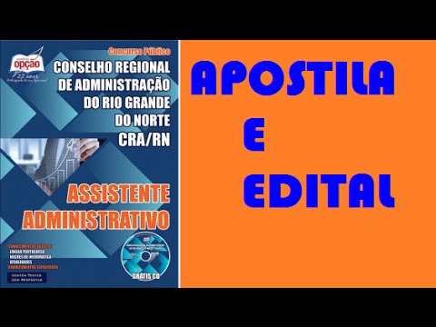 Edital e Apostila Assistente Administrativo Concurso CRA RN 2015