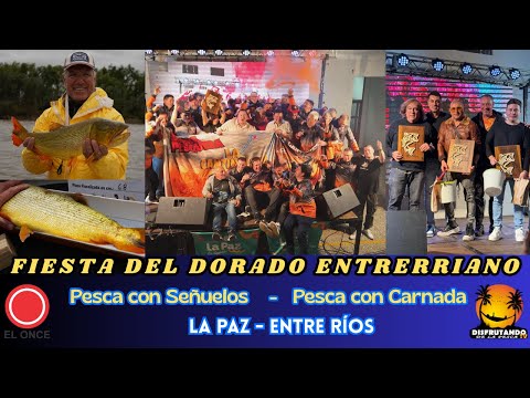 Disfrutando de la pesca en la Fiesta del Dorado Entrerriano en La Paz