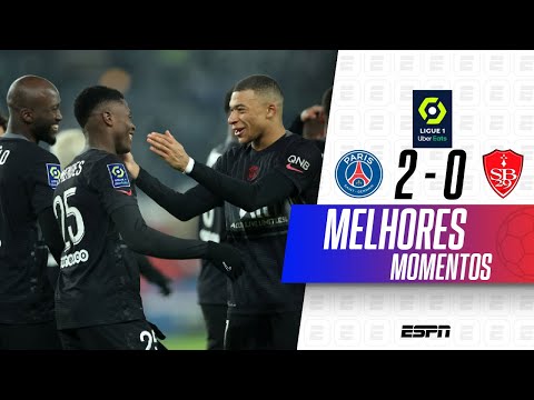 Gols e lances de PSG x Brest