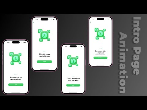 SwiftUI App Intro Animation's - Walkthrough Page Animation's