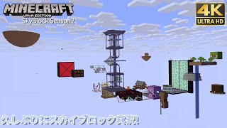 【マインクラフトJava】スカイブロック#9 4K対応！マインクラフトスカイブロック編を久しぶりに続きからプレイ！【ゆっくり＆Voiceroid実況】