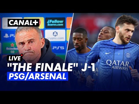 Conférence de presse et entraînement du Paris SG avant PSG/Arsenal