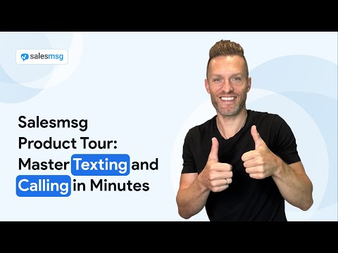 This video is an official product tour demonstrating how to use Salesmsg for texting and calling features.