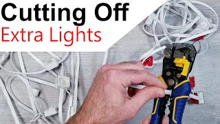 Cutting Off Extra Lights on GOVEE Permanent Outdoor Lights - Regular and Pro Kit Walkthrough