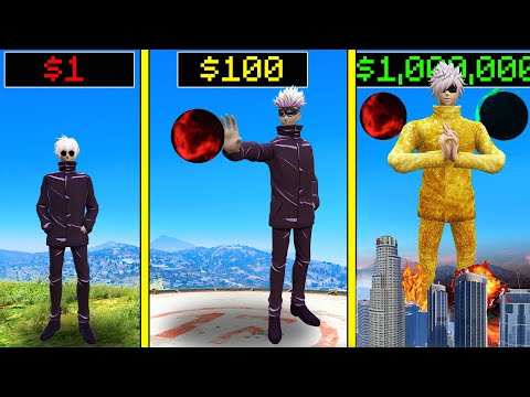 GTA 5 : $1 GOJO to $1,000,000,000 SATORU GOJO in GTA 5!