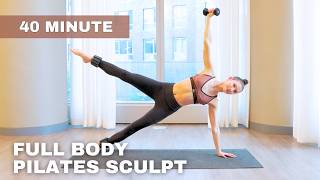 40 MIN FULL BODY PILATES SCULPT | BAND + WEIGHTS