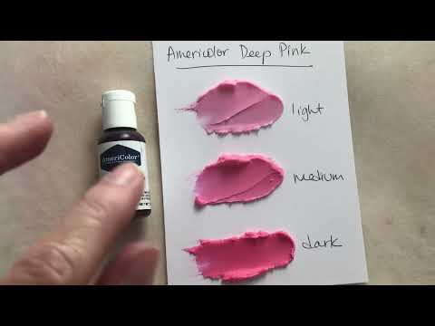 Americolor Deep Pink food coloring demo and review: How to make pink icing