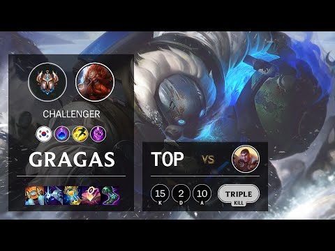 Gragas Top vs Jayce - KR Challenger Patch 10.25b