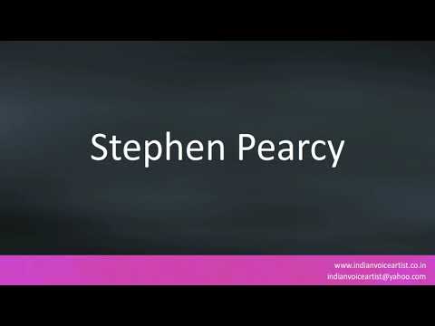 How to pronounce "Stephen Pearcy".