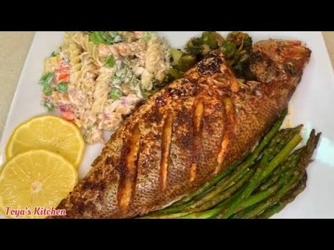 Stuffed Oven Roasted Snapper Fish || Jamaican Style Roast Fish