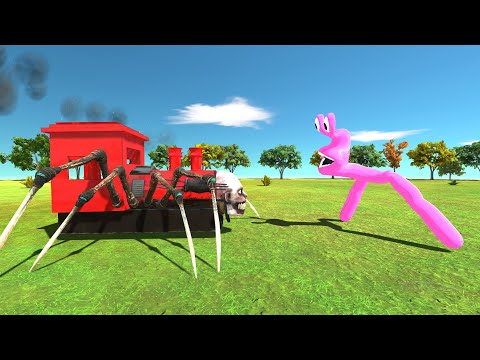 Who Will Win? Choo Choo Charles vs Rainbow Friends Pink - Animal Revolt Battle Simulator