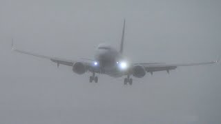 Thrilling Stormy Arrivals: Epic Wind and Rain Landings at Madeira Airport
