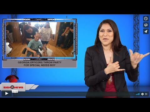 Georgia officers throw party for special needs boy (ASL - 9.20.19)