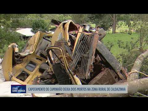 Capotamento de caminhão deixa dois mortos na zona rural de Caldazinha