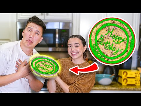 Baking My Husbands Birthday Cake! Best Cookie Cake Recipe!