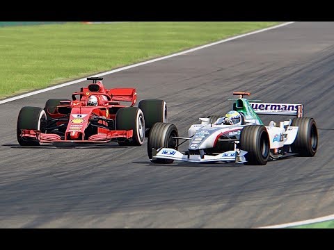 Ferrari F1 2018 vs Minardi F1 2004 - Monza