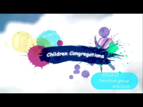 EFCLA 2020 0809 Children Sunday Worship Preschool Group