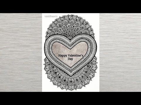 Valentine s Day Special Drawing How to Draw Mandala Art for Beginner Step by Step Cup and Saucer