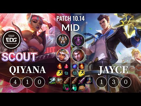 EDG Scout Qiyana vs Jayce Mid - KR Patch 10.14