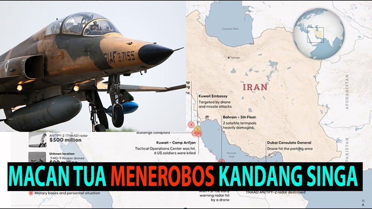 F-5 Iran ikut Obrak-abrik Pangkalan AS di Teluk