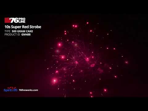 GM488 10s Super Red Strobe - 500 Gram Cake - '76 Pro Line