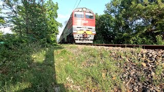 Пассажирский поезд под тепловозом 2ТЭ116У-0259 следует по перегону Цандрыпш - Весёлое Абхазия/Россия