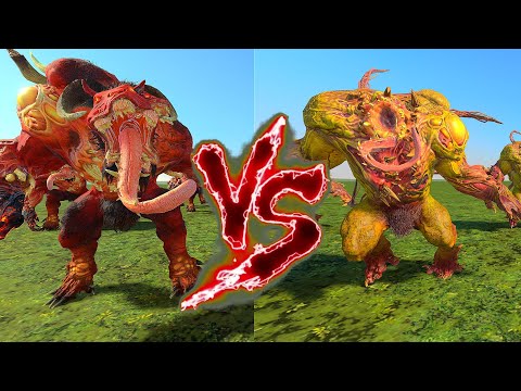 Spawn of Khorne VS Spawn of Nurgle. Total War Warhammer 3