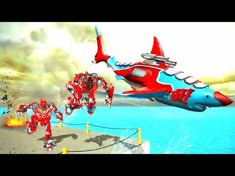 Real Robot Shark Game Transforming Shark Robot Shark Attack Wild Simulator Android Gameplay HD