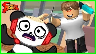 I'M BALD ! Roblox Escape Evil Barber and Shipyard Let's Play with Combo Panda