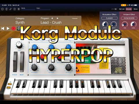 Korg Module Pro - New HYPERPOP Expansion Pack - All Presets Played - Demo for the iPad