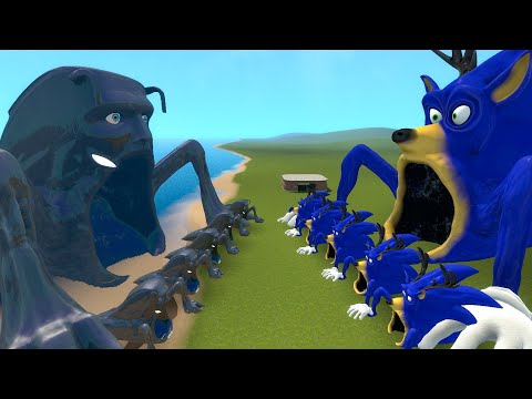 NEW RENG RENG BUS SEA EATER VS SONIC DEER SEA EATER FROM 99 NIGHTS IN THE FOREST In Garry's Mod!