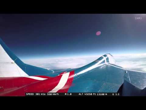 MiG-29 Edge of Space flight - Outside camera #1 - full length