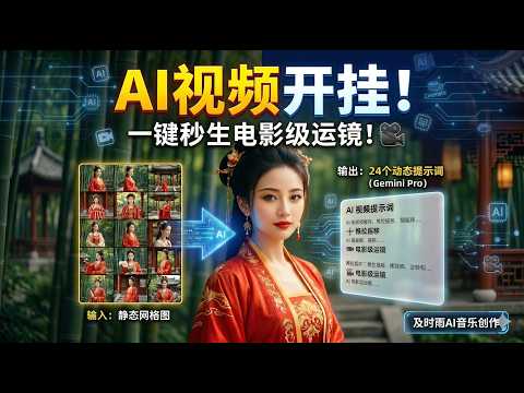 INSANE AI HACK! 一键解锁电影级运镜！用Gemini把25宫格变成AI视频神级提示词 🤯jishiyu&middot;AI创作
