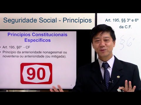 Social Security Law - Social Security Principles Art 195, §3º and 6º, CF - class 7 - Eduardo Tanaka