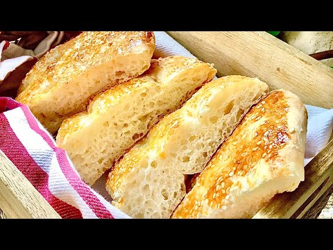 NO KNEAD PERSIAN NAAN  BARBARI  || HOW TO MAKE PERSIAN BARBARI BREAD || نان بربری