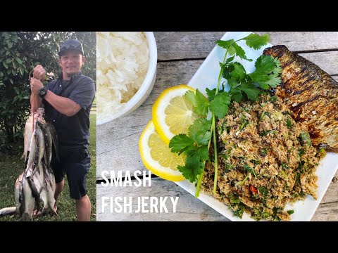 Smashed Fish Jerky (Shad jerky pepper)