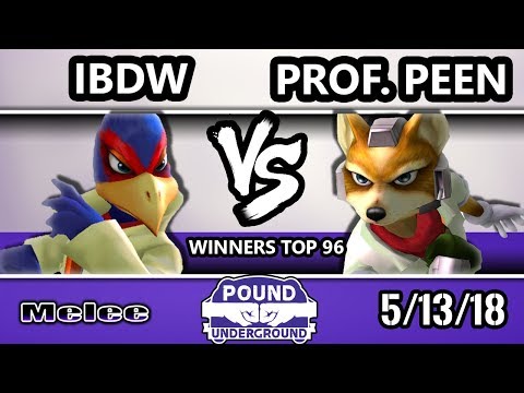 Pound Underground - iBDW (Fox) Vs. Professor Peen (Fox) Smash Melee Winners Top 96