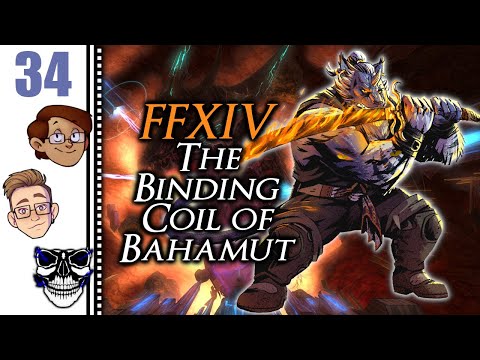 Let's Play Final Fantasy XIV Online Co-op Part 34 - The Binding Coil of Bahamut