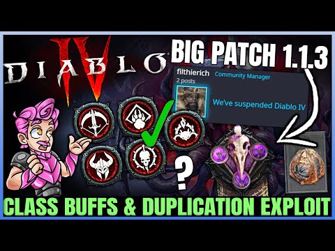 Diablo 4 - WARNING: BIG Enchanting Change, Major Patch 1.1.3, Class Buffs, Exploit Outrage & More!