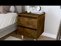 Comodini con Gambe in Legno Massello 2pz Rovere Fumo 40x30x50cm - Foto miniatura 4