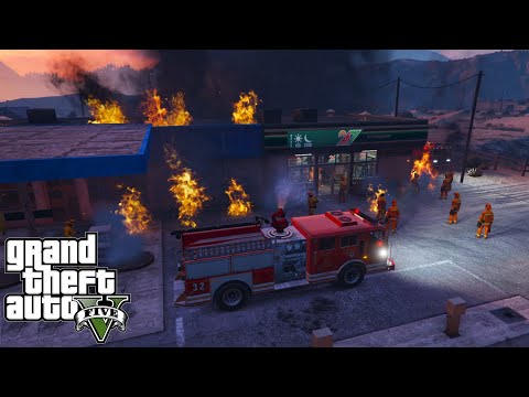 Jadi Petugas Pemadam Kebakaran Gawat Darurat! GTA 5 Mod Indonesia