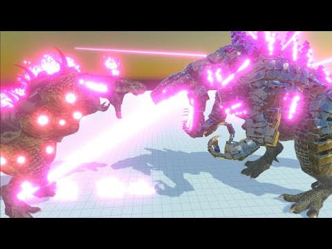 BURNING GODZILLASAURUS VS ALL UNITS EPIC BATTLES - ANIMAL REVOLT BATTLE SIMULATORS