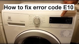 How to fix Electrolux/AEG error code E10