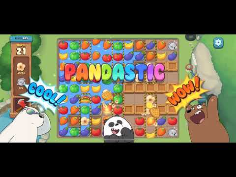 [Gameplay] We Bare Bears Match3 - Level 105 (No Boosters)