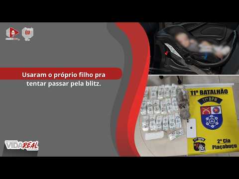 Casal é preso com drogas escondidas em cadeirinha de criança em Piaçabuçu