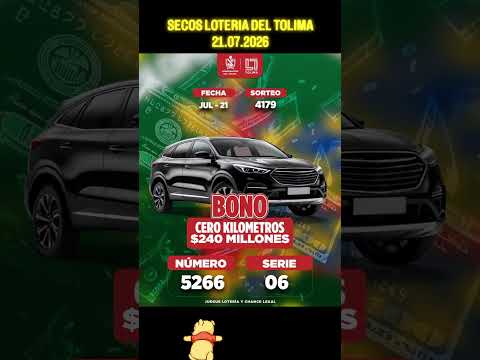 📈 RESULTADO LOTERÍA DEL TOLIMA🗓️ 21.07.2026📋 Resultados de Sorteos y Loterías diariamente