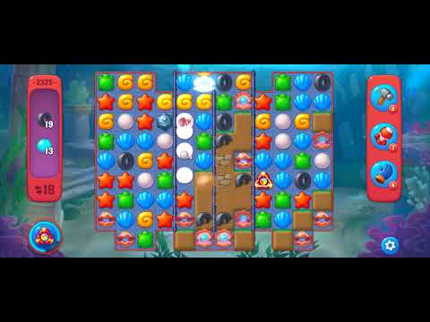 Fishdom Hard Level 2325 (with full seashell  [Super Lightning] & double bomb) @choraelmin