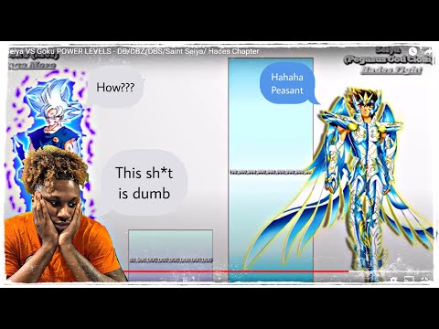 LETS GET NEGATIVEEEEE SEIYA VS GOKU POWER LEVEL DB/DBZ/DBS VS SAINT SEIYA