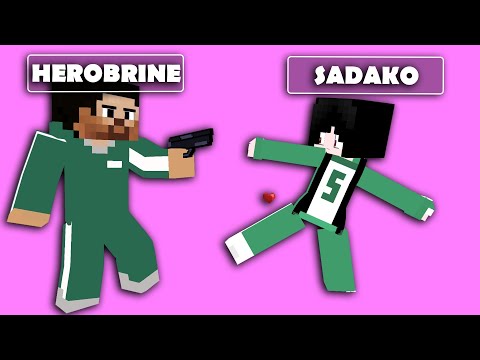 FIRST MEET MEME : SQUID GAME | HEROBRINE AND SADAKO - MINECRAFT ANIMATION